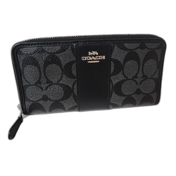 Coach Signature Accordion Zip Around Wallet - Picture 1 of 8